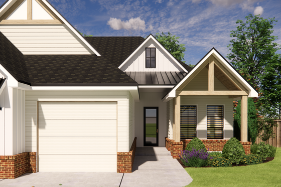 Exterior - Front Elevation 3 for Traditional House Plan #1098-10 - 4 bed, 2.5 bath