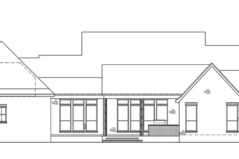 Dream House Plan - Exterior - Rear Elevation for Farmhouse House Plan #1074-96 - 4 bed, 3.5 bath