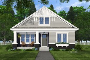 Exterior - Front Elevation 4 for Bungalow House Plan #51-1484 - 2 bed, 2 bath