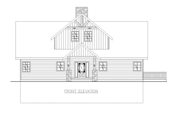 Exterior - Front Elevation 3 for Craftsman House Plan #117-1010 - 3 bed, 3.5 bath