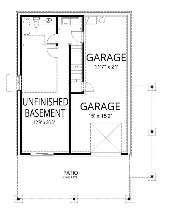 Home Plan - Beach Floor Plan - Lower Floor Plan #112-265