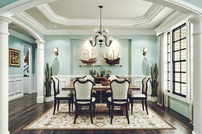 House Blueprint - Interior - Dining Room for Beach House Plan #54-597 - 4 bed, 3 bath