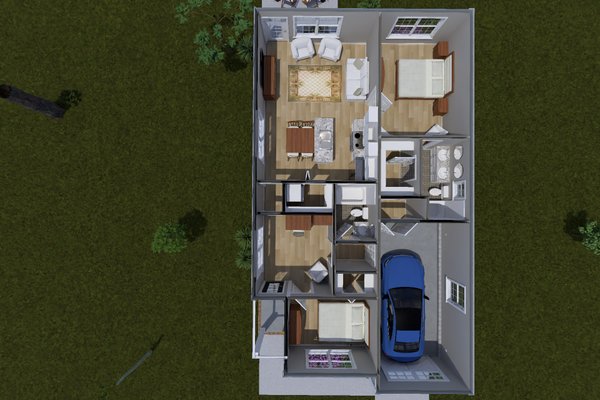 House Blueprint - Cottage Floor Plan - Main Floor Plan #513-2429