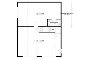 Floor Plan - Main Floor for Barndominium House Plan #1060-97 - 1 bed, 1 bath