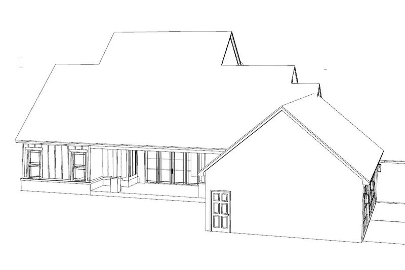 Home Plan - Exterior - Rear Elevation for Farmhouse House Plan #1098-1 - 3 bed, 2.5 bath
