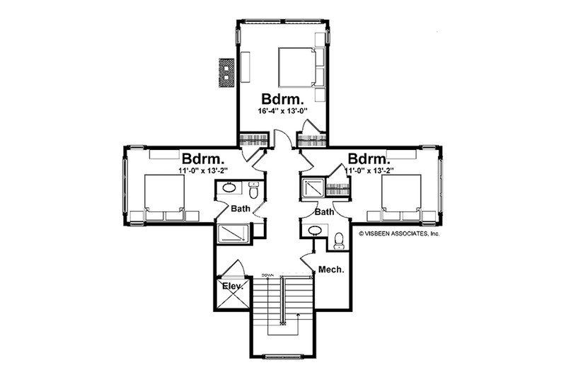Dream House Plan - Floor Plan - Upper Floor for Farmhouse House Plan #928-434 - 4 bed, 3.5 bath