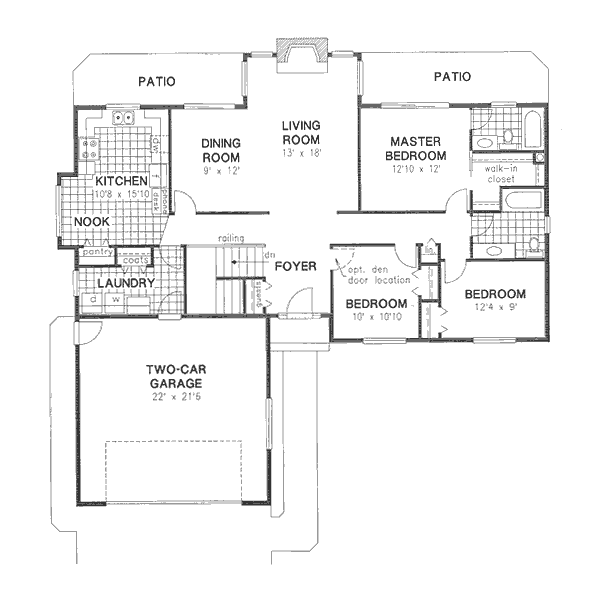 House Plan Design - European Floor Plan - Main Floor Plan #18-9010