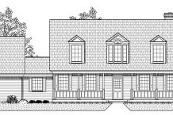 Exterior - Front Elevation for Country House Plan #65-214 - 4 bed, 3 bath