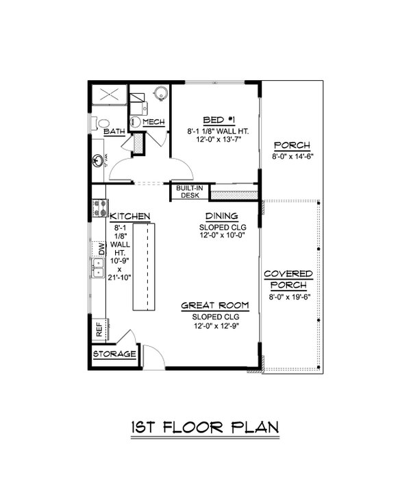 House Design - Modern Floor Plan - Main Floor Plan #1064-210