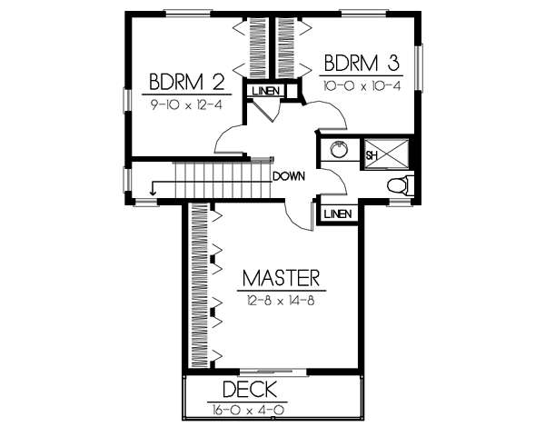 Floor Plan - Upper Floor Plan #100-454