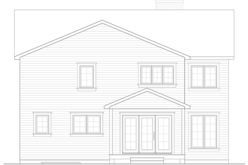 Home Plan - Exterior - Rear Elevation for Traditional House Plan #23-231 - 3 bed, 2.5 bath
