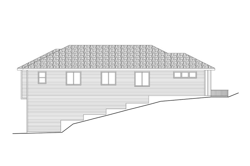 Home Plan - Exterior - Other Elevation 1 for Prairie House Plan #124-1418 - 3 bed, 2 bath