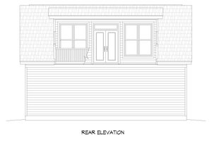 Exterior - Rear Elevation for Traditional House Plan #932-479, 0 bath