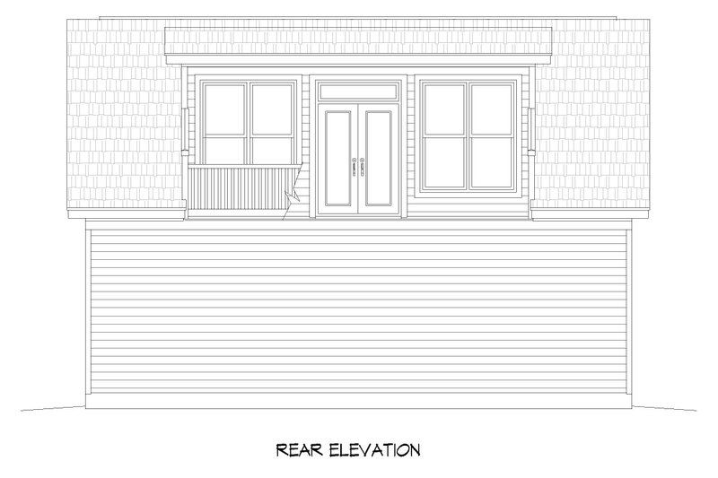 Home Plan - Exterior - Rear Elevation for Traditional House Plan #932-479, 0 bath