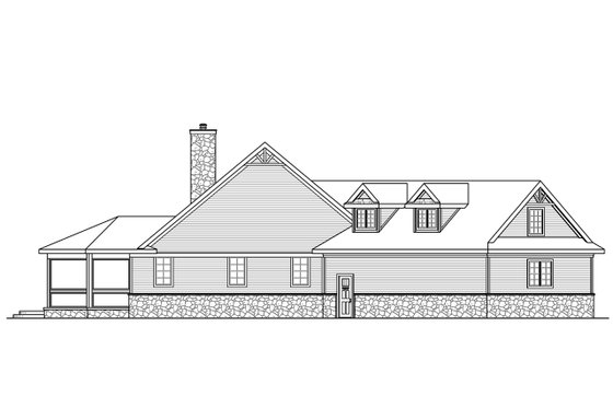 Exterior - Other Elevation for Country House Plan #124-1010 - 3 bed, 3.5 bath