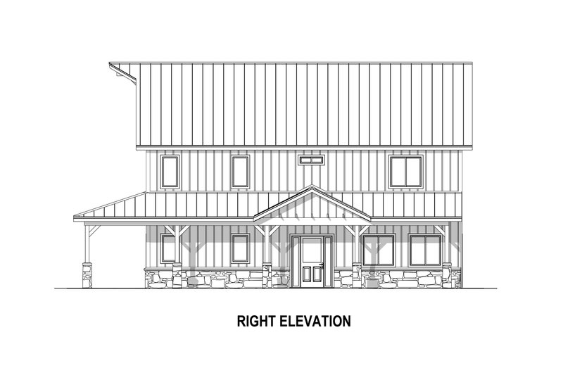 Architectural House Design - Exterior - Other Elevation 1 for Barndominium House Plan #1084-10 - 3 bed, 2.5 bath