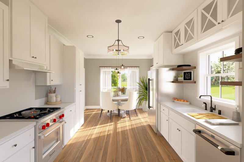 House Plan Design - Interior - Kitchen for Traditional House Plan #44-223 - 2 bed, 1 bath