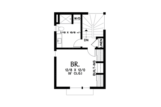 Floor Plan - Upper Floor for Contemporary House Plan #48-1084 - 4 bed, 3.5 bath