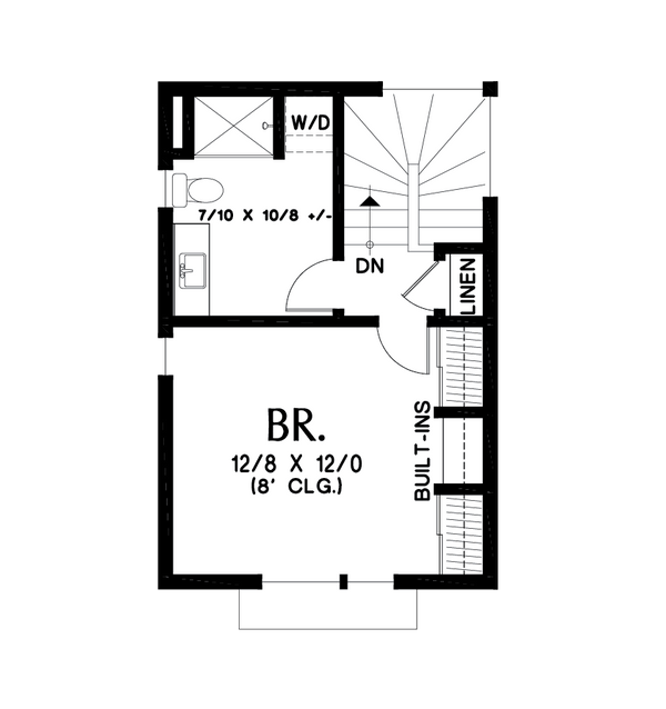 Contemporary Floor Plan - Upper Floor Plan #48-1084