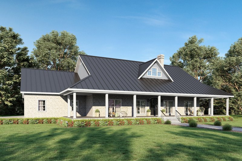 Country Style House Plan - 3 Beds 2 Baths 2090 Sq/Ft Plan #44-259