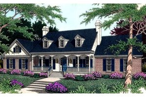 Southern Exterior - Front Elevation Plan #406-109