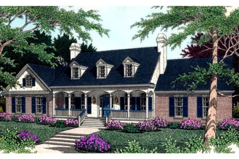 Architectural House Design - Southern Exterior - Front Elevation Plan #406-109