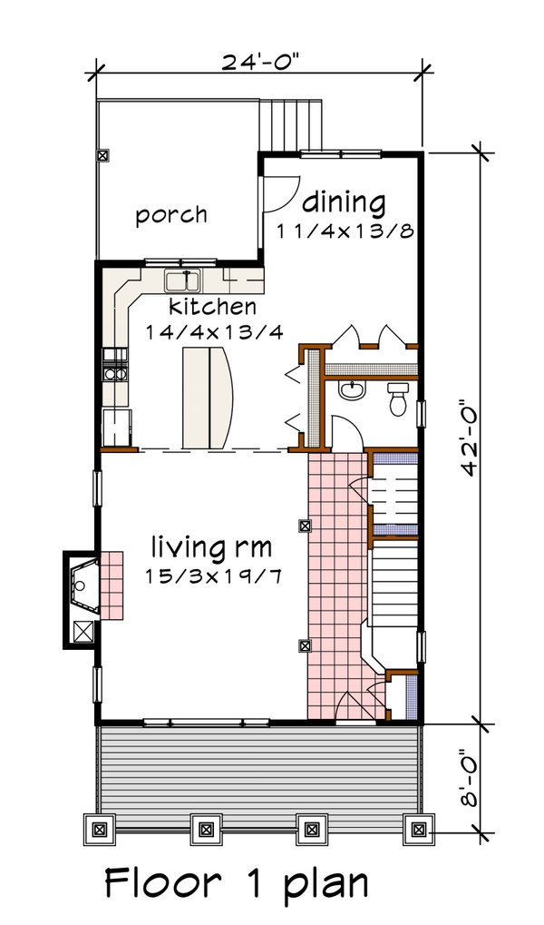 Dream House Plan - Bungalow Floor Plan - Main Floor Plan #79-348