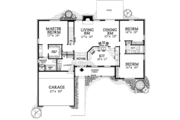 Ranch Style House Plan - 3 Beds 2 Baths 2076 Sq/Ft Plan #72-129 