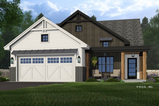 Exterior - Front Elevation 4 for Farmhouse House Plan #51-1481 - 3 bed, 3.5 bath