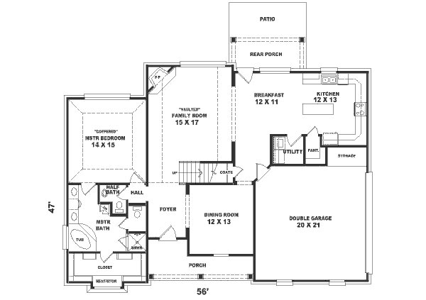 Traditional Floor Plan - Main Floor Plan #81-230