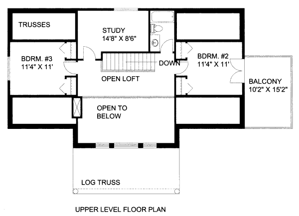 Dream House Plan - Bungalow Floor Plan - Upper Floor Plan #117-620