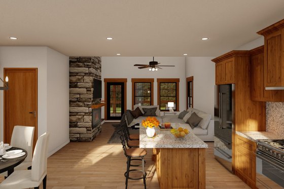 Interior - Dining Room for Craftsman House Plan #17-3370 - 3 bed, 2 bath