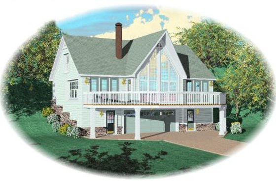 Exterior - Front Elevation for Contemporary House Plan #81-695 - 3 bed, 3 bath