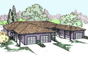 Ranch Exterior - Front Elevation Plan #60-572