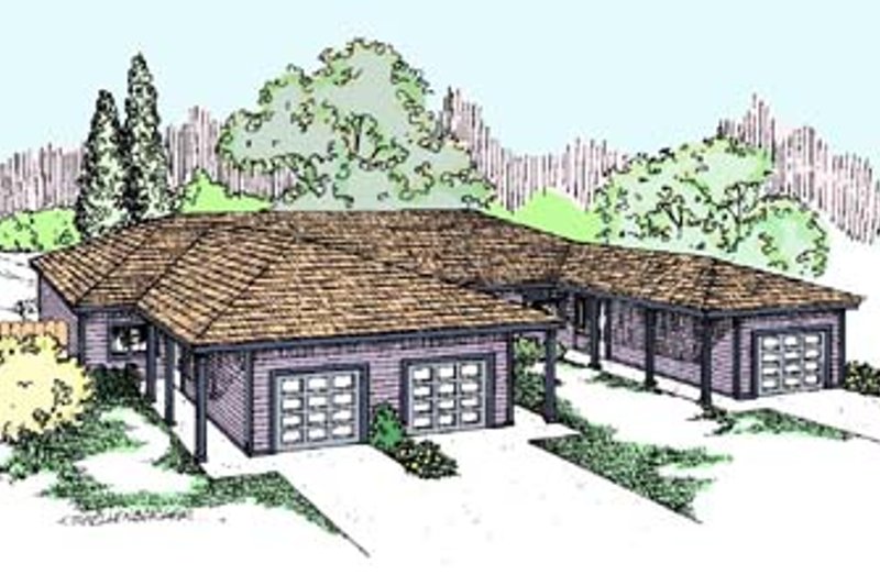 Dream House Plan - Ranch Exterior - Front Elevation Plan #60-572