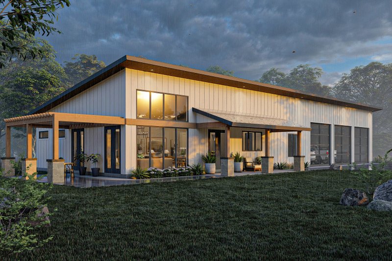 Exterior - Other Elevation 2 for Barndominium House Plan #455-251 - 4 bed, 2 bath