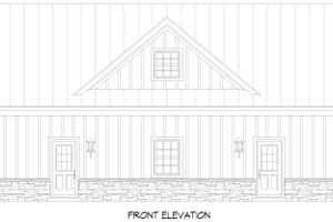 Exterior - Front Elevation 3 for Country House Plan #932-1311, 0 bath