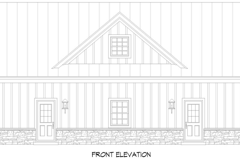 Dream House Plan - Exterior - Front Elevation 3 for Country House Plan #932-1311, 0 bath