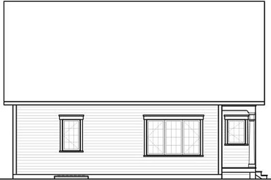 Exterior - Rear Elevation for Traditional House Plan #23-781 - 3 bed, 1 bath