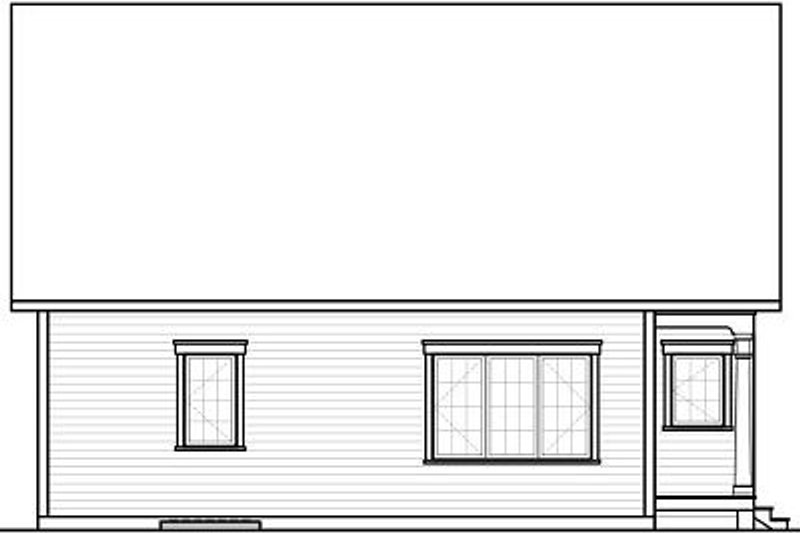 House Plan Design - Exterior - Rear Elevation for Traditional House Plan #23-781 - 3 bed, 1 bath