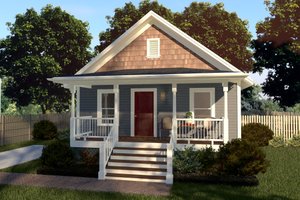 Cottage Exterior - Front Elevation Plan #79-111