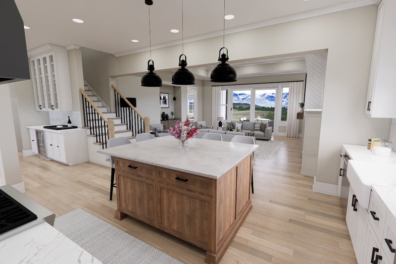 Architectural House Design - Interior - Kitchen 3 for Farmhouse House Plan #51-1562 - 3 bed, 3.5 bath