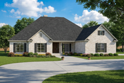 Southern Style House Plan - 4 Beds 3 Baths 2405 Sq/Ft Plan #17-2295 Exterior 