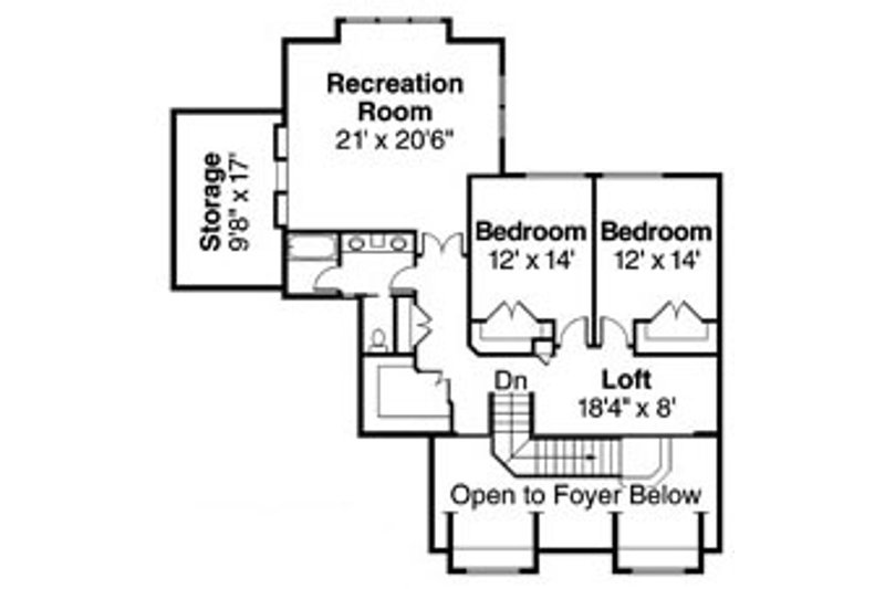 Home Plan - Floor Plan - Upper Floor for European House Plan #124-782 - 3 bed, 3.5 bath