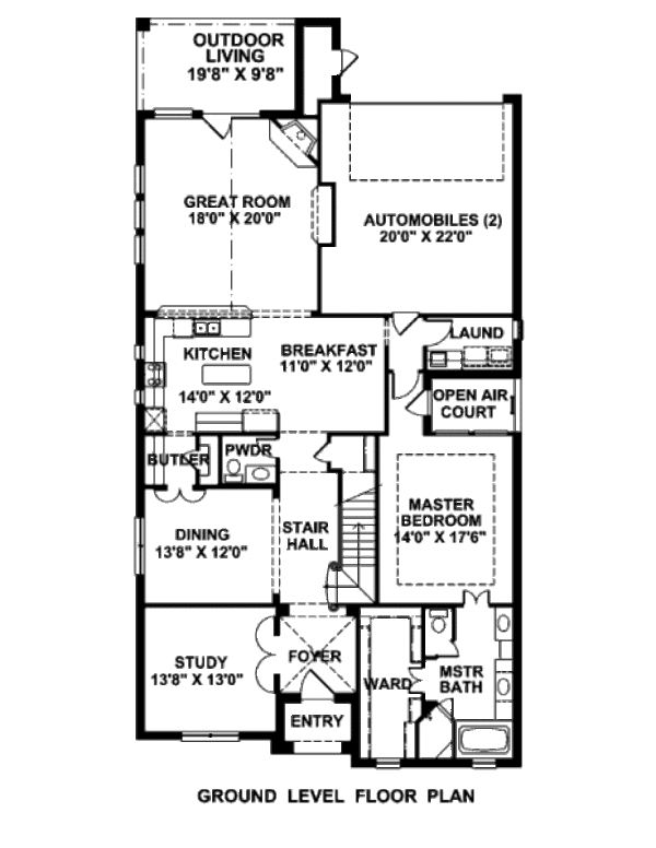 European Floor Plan - Main Floor Plan #141-294