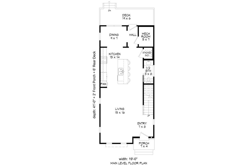 House Plan Design - Floor Plan - Main Floor for Contemporary House Plan #932-1042 - 3 bed, 3.5 bath