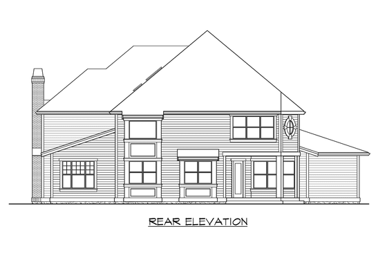Exterior - Other Elevation 2 for Country House Plan #132-169 - 4 bed, 3.5 bath