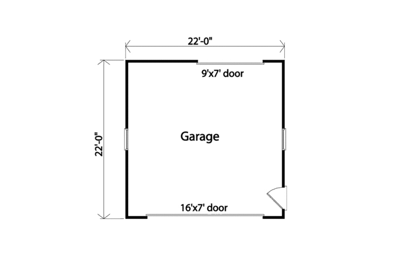 Architectural House Design - Floor Plan - Main Floor for Traditional House Plan #22-561, 0 bath