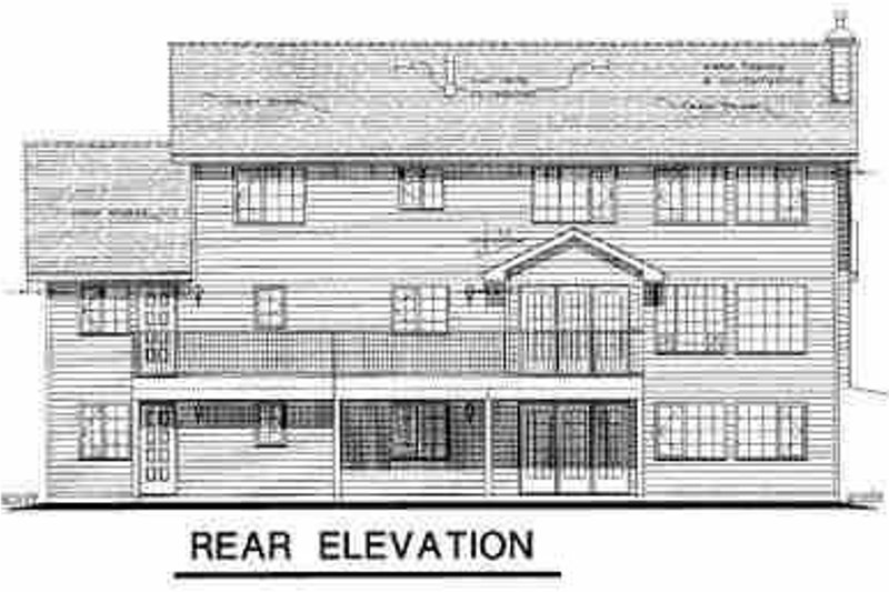 Dream House Plan - Exterior - Rear Elevation for Traditional House Plan #18-225 - 4 bed, 3 bath