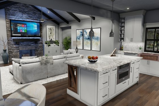 Interior - Kitchen 1 for Farmhouse House Plan #120-270 - 3 bed, 2.5 bath